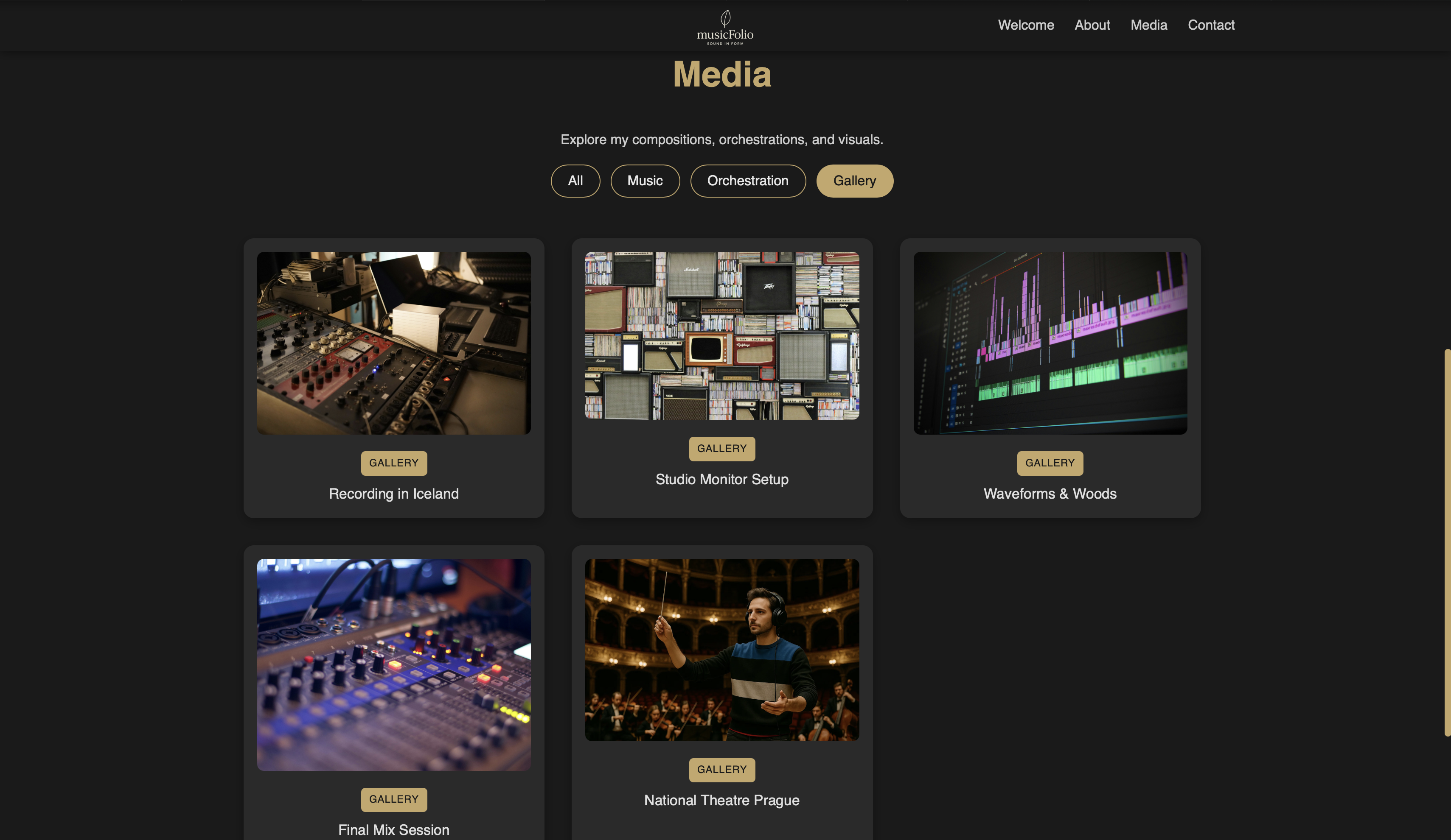 musicFolio - Media Section