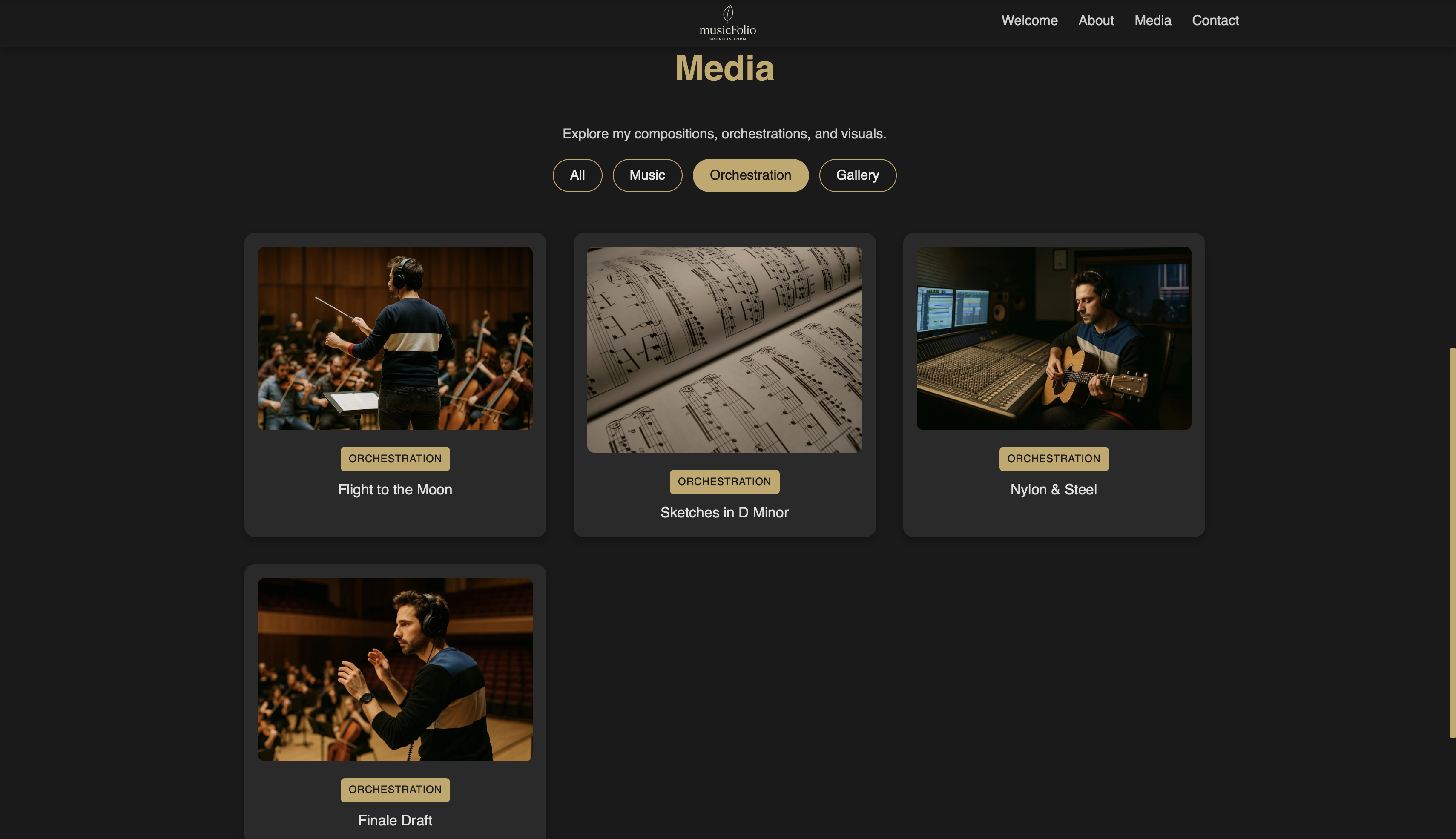 musicFolio - Orchestration Example
